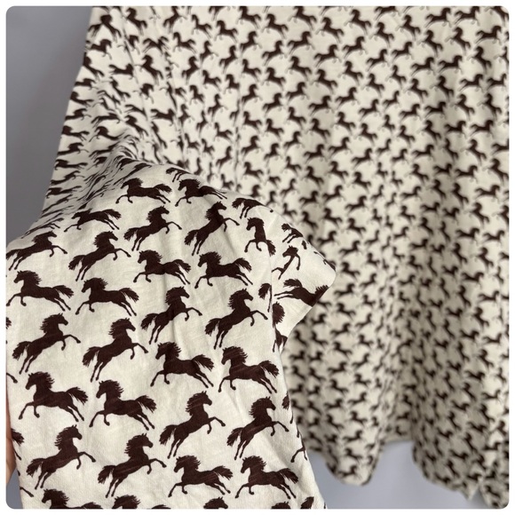 NWT Anthropologie Maeve The Caitlin Boxy Tee Long-Sleeve Horses - Picture 14 of 17